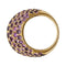 Bague 51 Bague Poiray en or jaune pavée de diamants et saphirs roses. 58 Facettes 29851