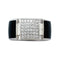 Bague 53 Bague Chaumet, "Classe One", or blanc, diamants, laque. 58 Facettes 30620