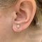 Boucles d'oreilles Puces d'oreilles en or jaune, diamants. 58 Facettes 30029
