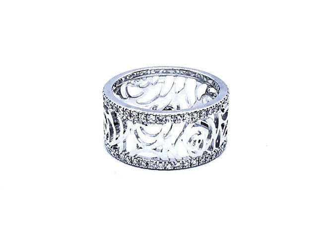 Bague 49 Chanel Bague Camélia Or blanc Diamant 58 Facettes 949238CN