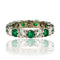 Bague 56 Alliance diamants émeraudes 58 Facettes 15-378-56