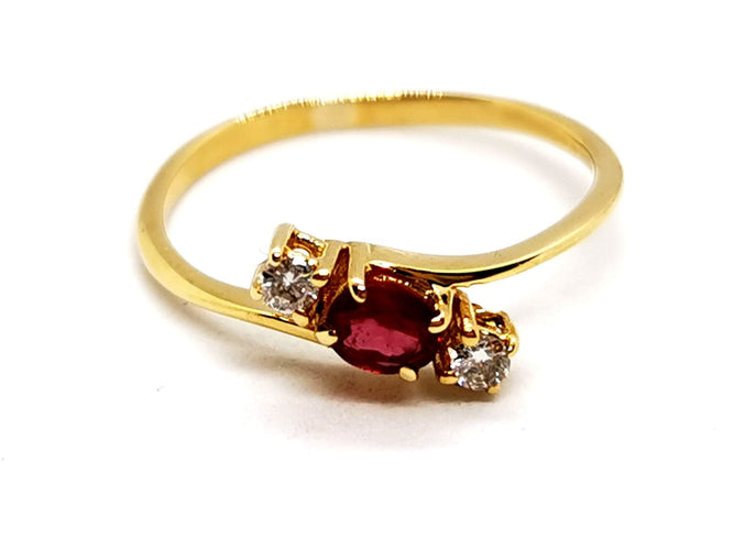 Bague 51 Bague Or jaune Rubis 58 Facettes 1161972CD