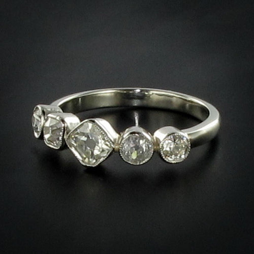 Bague 53 Bague ancienne jarretière diamants 58 Facettes 18-071-53-1
