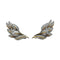 Boucles d'oreilles Boucles d'oreilles "Feuilles" en platine or jaune et diamants. 58 Facettes 29224
