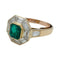 Bague 58 Bague Mellerio en or jaune, émeraude et diamants. 58 Facettes 29028-1