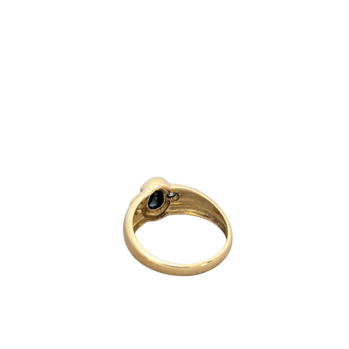 Bague Bague en or jaune diamants et saphir 58 Facettes 18778