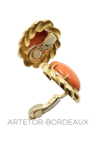 Boucles d'oreilles Boucles d'oreilles clips corail 58 Facettes 31161