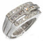 Bague Bague rectangulaire Or gris et diamants 58 Facettes