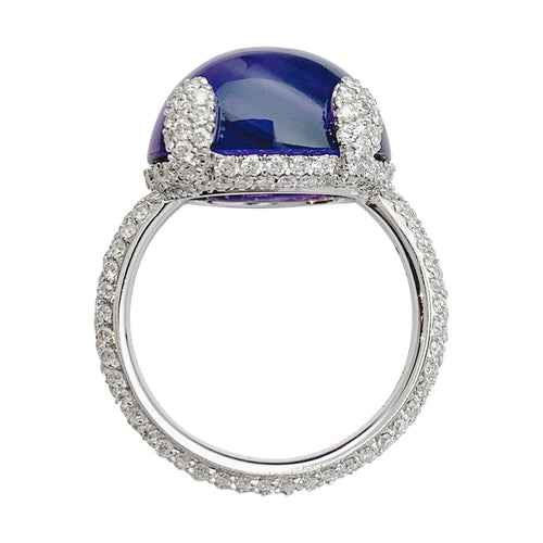 Bague 54 Bague Pomellato, "Caramelle", or blanc, diamants et améthyste. 58 Facettes 30172
