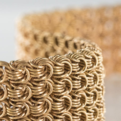 Bracelet Bracelet ancien maille tressée ajourée 58 Facettes 19-232
