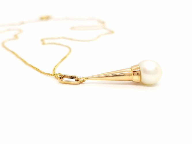 Collier Collier Chaîne + pendentif Or jaune Perle 58 Facettes 716808CD