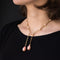 Collier Collier ancien négligé corail peau d'ange et diamants 58 Facettes 17-285