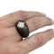 Bague 53 Bague jonc en or blanc noirci, centre diamant 2.08 carats. 58 Facettes 30302