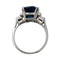 Bague 54 Bague saphir, 6,77 carats en or blanc, diamants. 58 Facettes 29225
