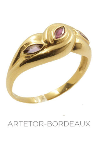 Bague 56 Bague moderne pierres fines et rubis 58 Facettes 3501