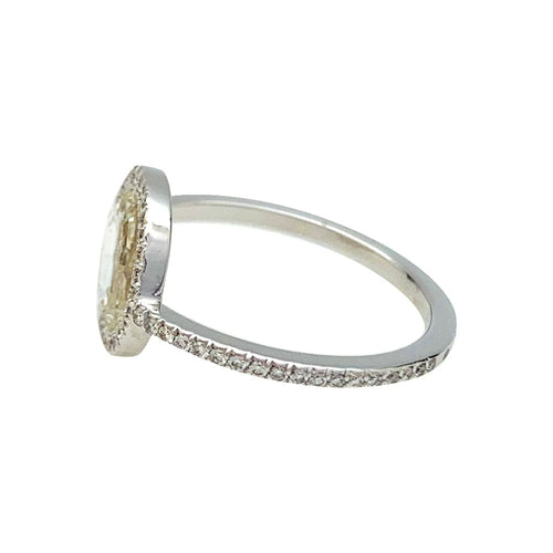 Bague 51 Solitaire Lorenz Bäumer "Aimer pour vivre" en or blanc et diamants. 58 Facettes 30477