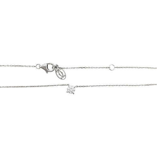 Collier Collier solitaire Cartier, diamant 0,31 carat en or blanc. 58 Facettes 30113
