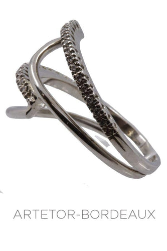 Bague 55 Bague moderne diamants 58 Facettes 29081