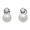Boucles d'oreilles Boucles d'oreilles or blanc, diamants, perles. 58 Facettes 28747