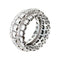 Bague 51 Bague bandeau en or blanc et diamants. 58 Facettes 30009