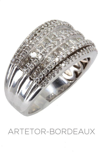 Bague 52 Bague moderne pavage diamants 58 Facettes 34811
