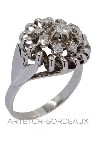 Bague 56 Bague fleur 50' diamants 58 Facettes 32761