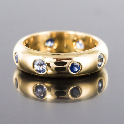 Bague 53 Bague or jaune et saphirs 58 Facettes 12-131-6608616-53