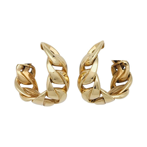 Boucles d'oreilles Boucles d'oreilles Cartier modèle "Bergame" en or jaune. 58 Facettes 25402