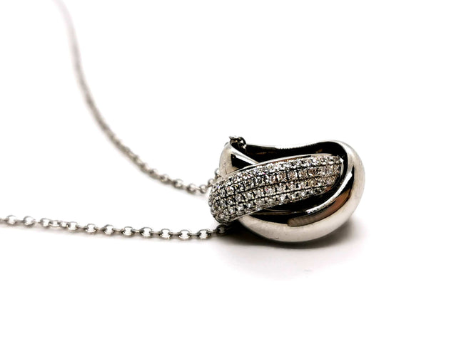 Collier Collier Chaîne + pendentif Or blanc Diamant 58 Facettes 1126584CN