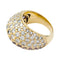 Bague 51 Bague Poiray en or jaune pavée de diamants et saphirs roses. 58 Facettes 29851