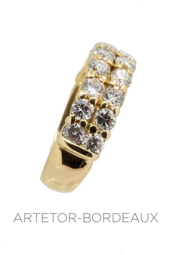 Bague 53 Demi alliance double 58 Facettes 33881