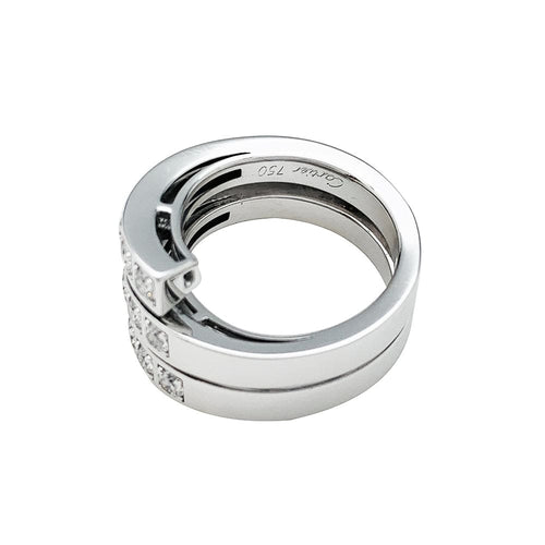 Bague 53 Bague Cartier, "Tectonique", en or blanc et diamants. 58 Facettes 30115