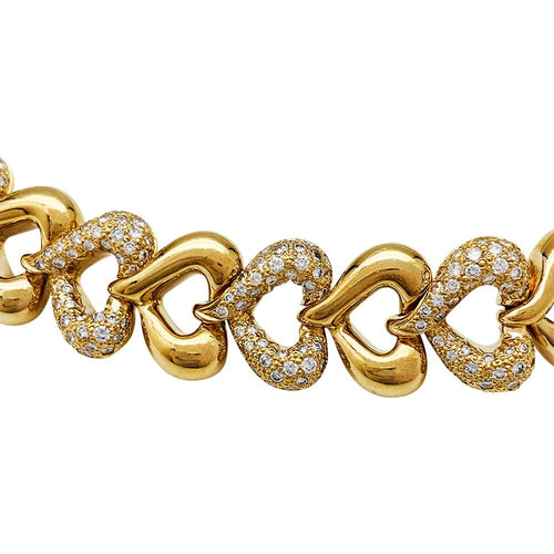 Collier Collier Van Cleef & Arpels "Coeurs" en or jaune et diamants. 58 Facettes 30292