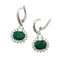 Boucles d'oreilles Boucles d'oreilles en blanc, émeraudes et diamants 58 Facettes 30397