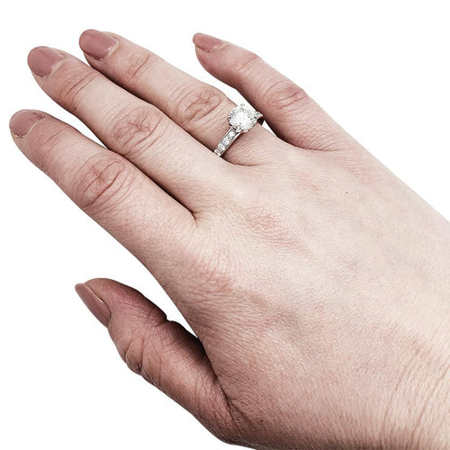 Bague 54 Bague Fred "Delphine" en platine, diamant de 1,50 carat. 58 Facettes 30404