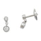 Boucles d'oreilles Boucles d'oreilles pendantes en or blanc et diamants. 58 Facettes 30144