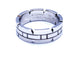 Bague 63 Cartier Bague Alliance Tank Or blanc 58 Facettes 1050177CN