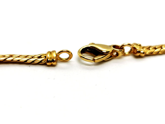 Collier Collier Maille anglaise Or jaune Saphir 58 Facettes 1161955CD