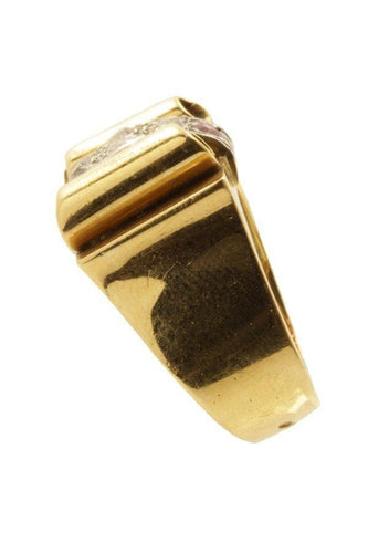 Bague 53 Bague tank rubis et diamants 58 Facettes 1711