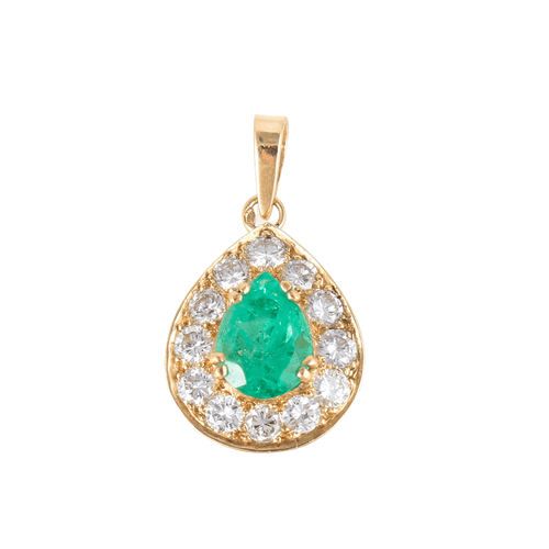 Pendentif Pendentif Emeraude poire Diamants 58 Facettes 8397