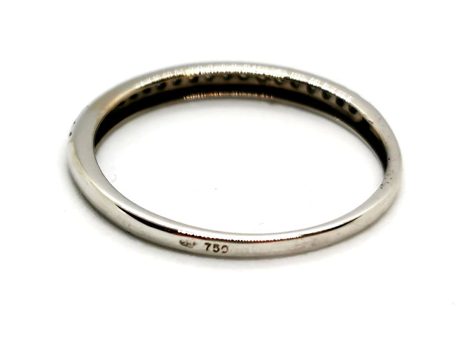 Bague 56 Bague Demie alliance Or blanc Diamant 58 Facettes 1169869CN