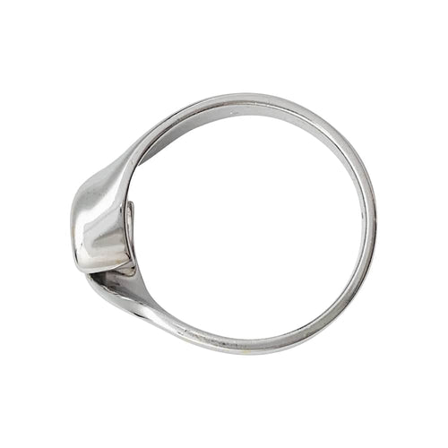 Bague 52 Solitaire or blanc serti d'un diamant pesant 0.40 carat. 58 Facettes 30381