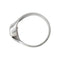 Bague 52 Solitaire or blanc serti d'un diamant pesant 0.40 carat. 58 Facettes 30381