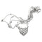 Collier Collier "Coeur" en platine et diamants. 58 Facettes 30394