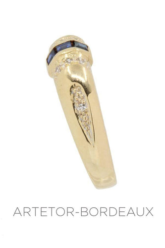 Bague 53 Bague saphirs et diamants 58 Facettes 35381