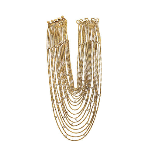 Collier Collier Cartier "Draperie" en or jaune, or blanc et diamants. 58 Facettes 29547