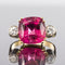 Bague 54 Bague tourmaline coussin et diamants 58 Facettes 18-154-54