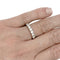 Bague 53 Alliance demi-tour or blanc, diamants. 58 Facettes 30365