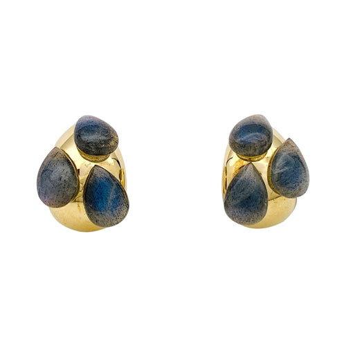 Boucles d'oreilles Boucles d'oreilles Pomellato "Goccia" en or jaune, labradorites. 58 Facettes 29711