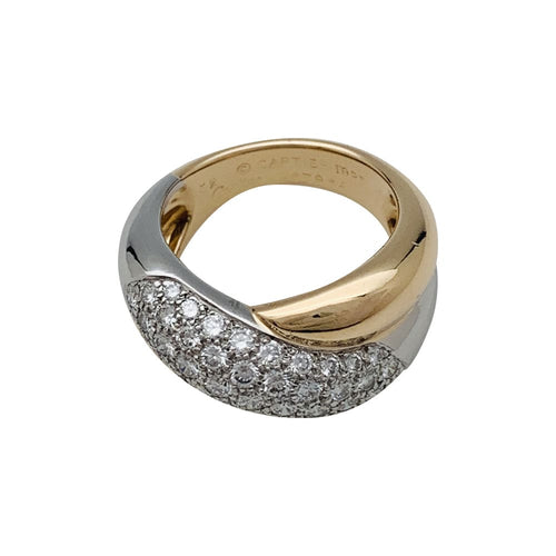 Bague 52 Bague Cartier "Colisée" or jaune, platine et diamants 58 Facettes 29987